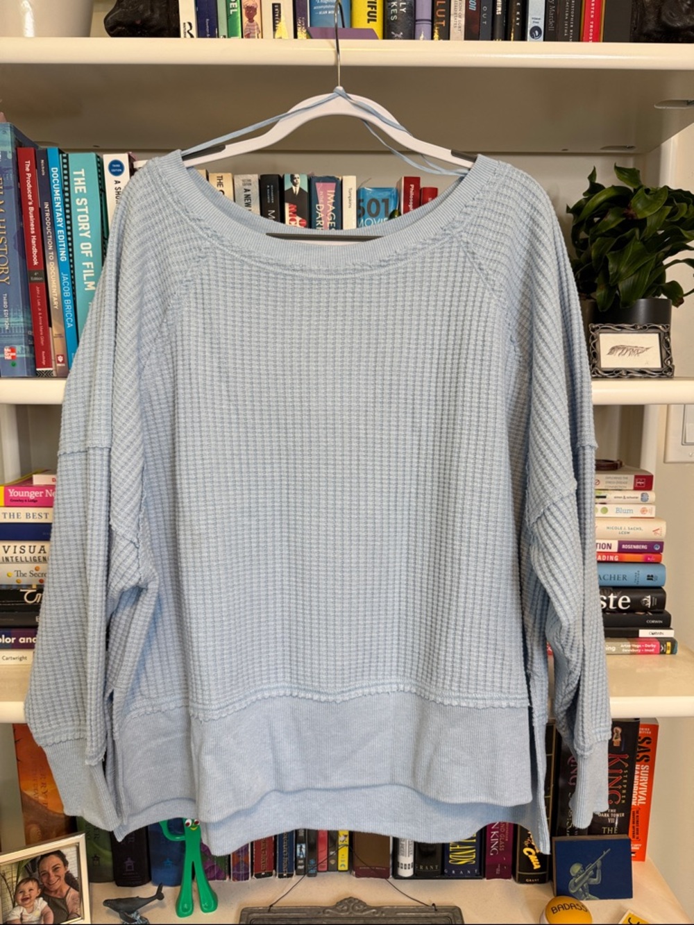 American Eagle Outfitters Big Hug Waffle-Knit Scoop Neck Sweater